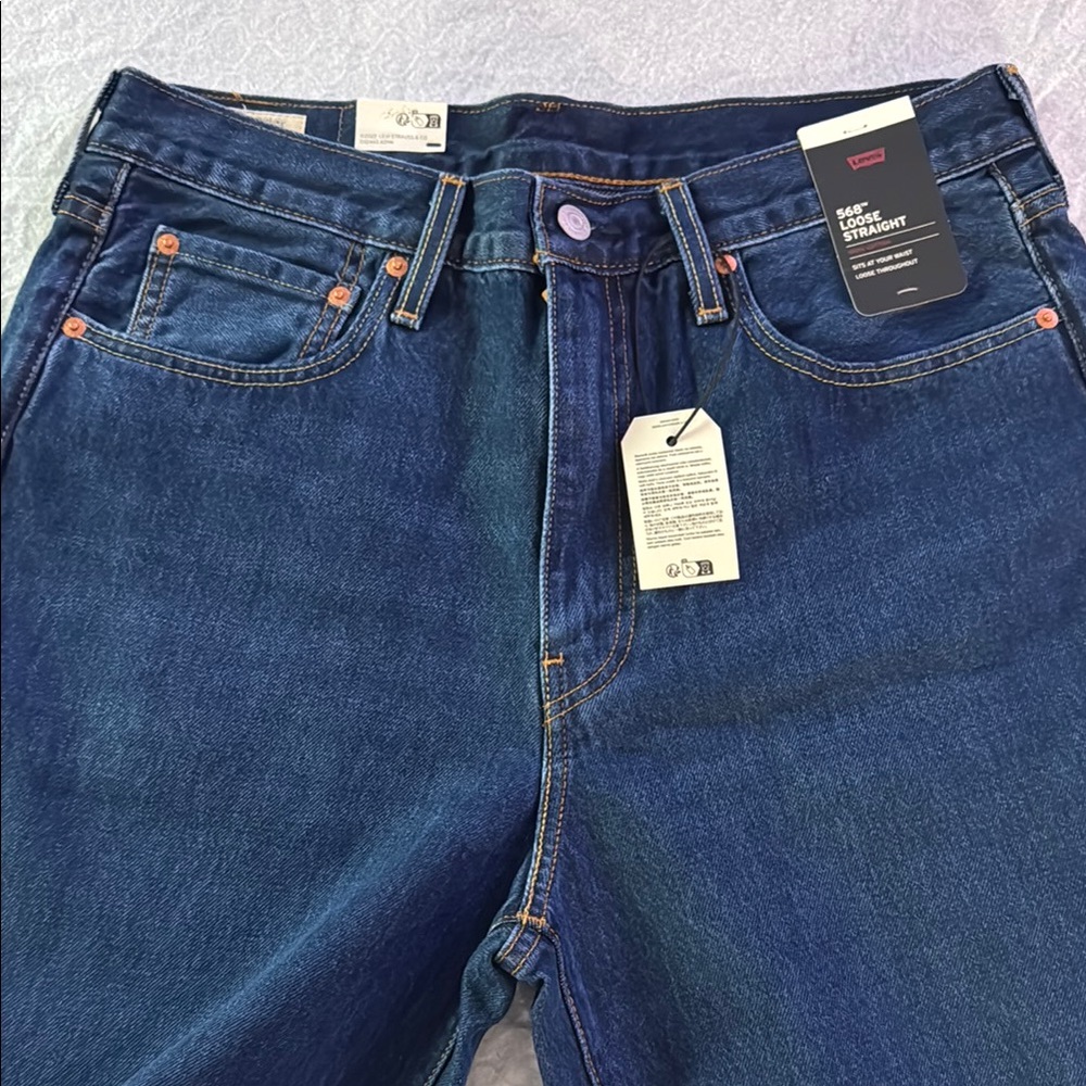 Levi's Blue Slim Straight Jeans Classic Indigo